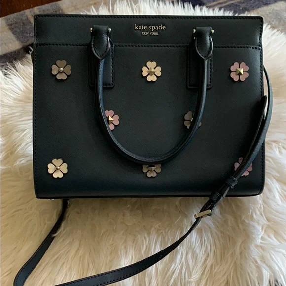 Kate Spade Blue and Purple Satchel with Silver Hardware - Picture 10 of 11